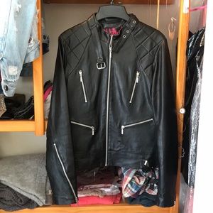 Billabong leather motorcycle jacket